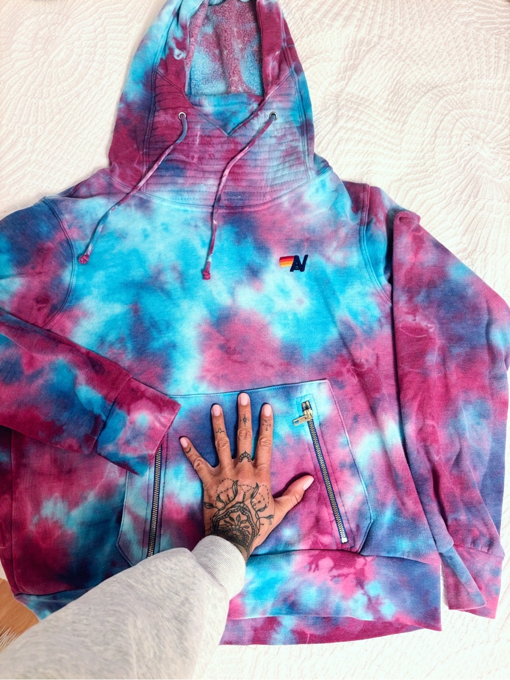 Aviator Nation - Hand Dyed Ninja Pullover Hoodie ~ Women’s size Medium